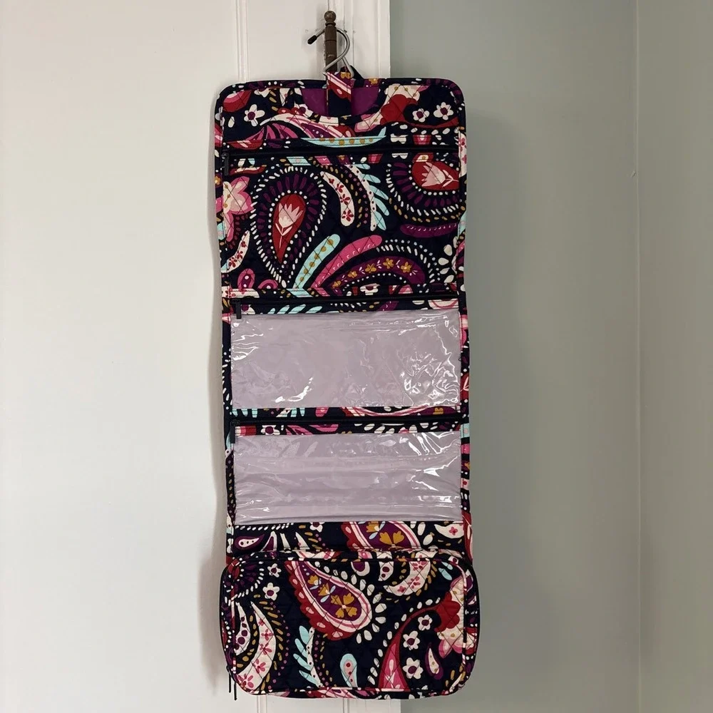 Vera Bradley Painted Paisley Hanging Organizer Travel Toiletry Cosmetic Bag